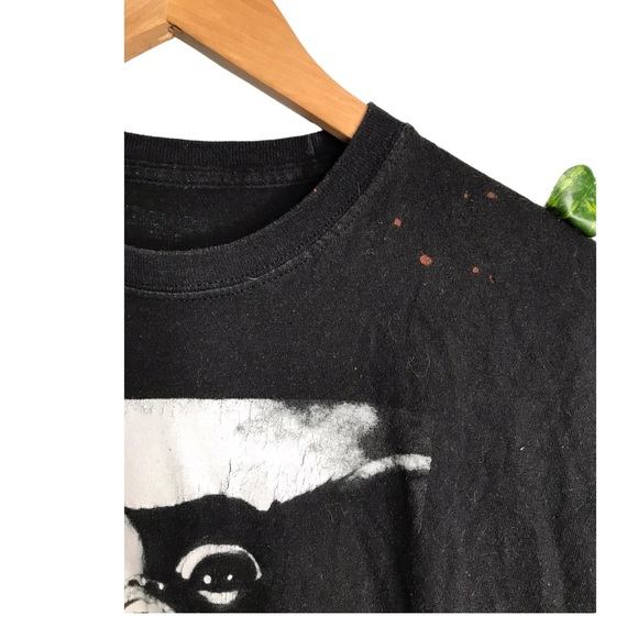 Gizmo graphic bleach distressed black T-shirt - Picture 5 of 5